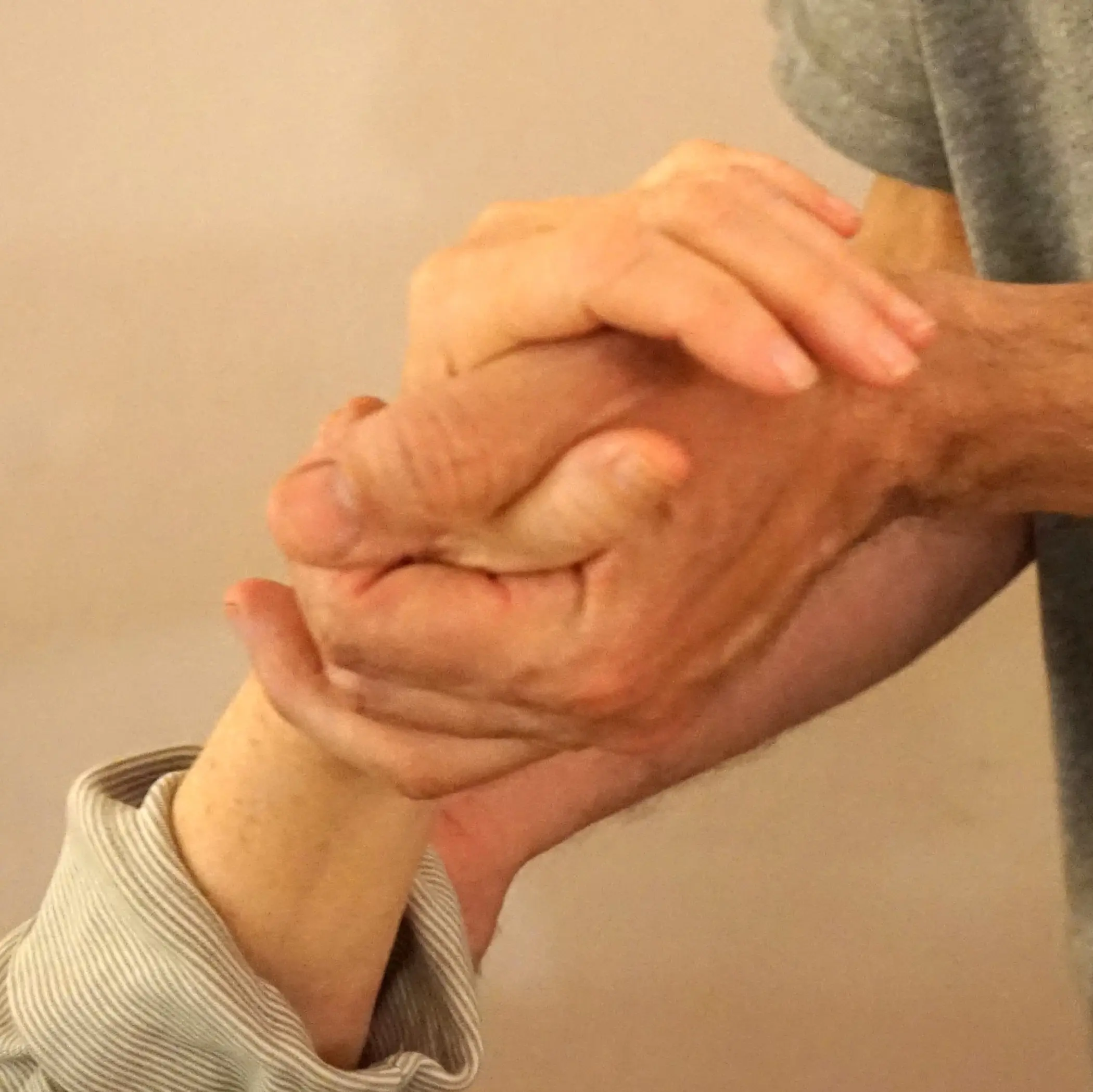 Welcoming another person into your hands 